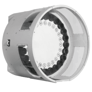 Vertical circular tool magazine